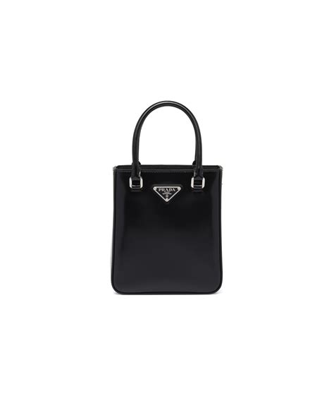 Prada Bolsa Tote Galleria Pequena De Couro 